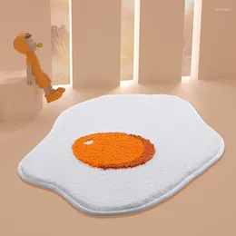 Carpets Anti-slip Fried Egg Shape Bathroom Absorbent Dry Feet Toilet Door Carpet Rug Family Entrance Floor Mat Bedroom Kitchen Soft