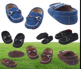 Leather baby shoes Moccasin infant first walkers black shoes for Newborn leather baby boy for 0 1year babies whole2610811