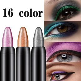 Shadow Pearlescent Silkworm Eyeshadow Pen Lasting Waterproof and Not Blooming Shiny Pearlescent Gel Pen 16 Color Eye Shadow Pen