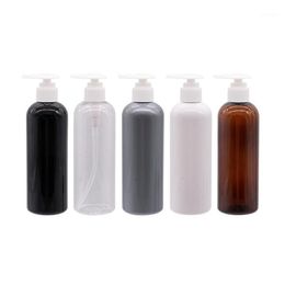 300ml Empty Personal Care Lotion Cream Pump Bottle White Black Dispenser Container Shampoo Bottle Pump 10 oz Cosmetic Package1246q