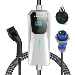 Daolar 8H Timing 7KW EV Charger 32A CEE plug 5M/10M Type 2 Electric Vehicle Charger Adjustable Current EV Car Charging Station