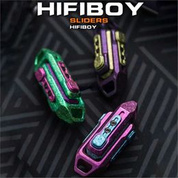 Decompression Toy Decompression Toy WANWU EDC HIFIBOY Crystal Ice Titanium Magnetic Double Push Slider Fingertip Gyro Metal Toys Stress Reliever 240412