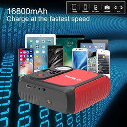 1000A Powerful Jump Starter Portable Air Pump Start 12V Car Truck Emergency Fast Charge Power Bank 16800mAh Free Shipping