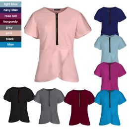 Medical Scrub Women Dental Surgical Uniform Veterinary Clinic Hospital Laboratory Work Clothes Top Spa Work Wear Wholesale Price