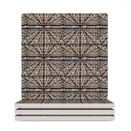 Table Mats Gold Geometry Ceramic Coasters (Square) Slate Mat For Dishes