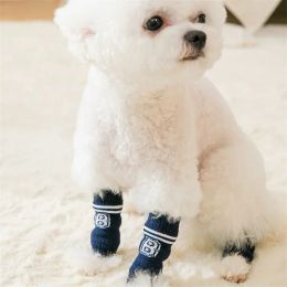 4Pcs Pet Anti-dirty Socks Leggings Knee Dog Booties Socks Cat Leg Sock Winter Warm Leg Protector Dogs Cat Puppy Socks Cover