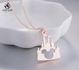 Oly2u Stainless Steel Necklaces & Pendant Mouse Chain Necklace Jewellery Womens Clothing Accessories Party Christmas Gift E7009421