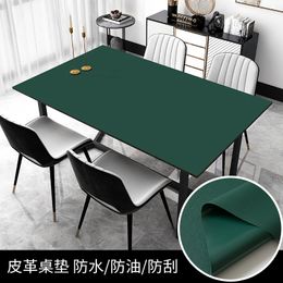 Leather Tablecloth Waterproof And Oil-proof Nordic Coffee Table Mat Solid Colour Table Mat Office Table Mat Cloth