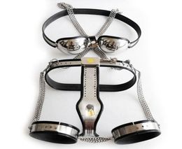 3pcs/set Female Belt Stainless Steel Bra Thigh Ring Metal Device Sex Erotic Toy For Women Slave Bondage Fetish 04241785634