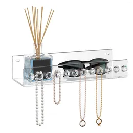 Hooks Jewellery Organiser Stand Wall Mounted Jewellery Organiser Hangings With 12 Diamond Crystal Gift For Girls