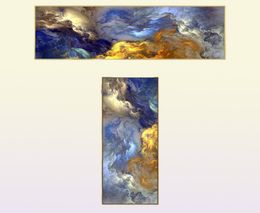 Paintings Wangart Abstract Colours Unreal Canvas Poster Blue Landscape Wall Art Painting Living Room Wall Hanging Mode qylUII packi6569678