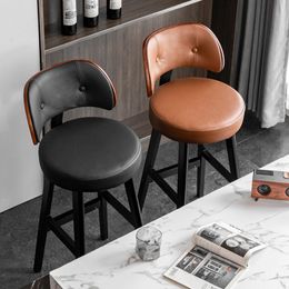 Luxury Ergonomic Bar Chairs Kitchen Feature Living Room Stool Modern Bar Chairs Nordic Design High Barkrukken Furniture SR50BC