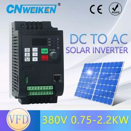 Solar Frequency Inverter Driver VFD Frequency converter 2.2kw 3HP 3PHASE 380V 50HZ/60HZ For Water pump Motor