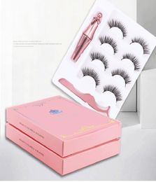 YioWio Magnetic 4pairs Full Strip Thick Eyelashes False lashes With Magnetic Eyeliner Soft Natural Fake Eyelashes DHL 7361947