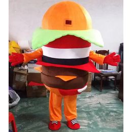 2024 Halloween Adult size Burger Mascot Costume Suits Adult Party Cartoon Custom fancy costume Cartoon theme fancy dress