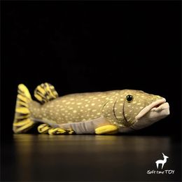 Esox Lucius Anime Cute Plushie Northern Pike Plush Toys Lifelike Animals Simulation Stuffed Doll Kawai Toy Gifts 240401