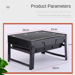 60cmGrill Pull-out Grill For Easy Cleaning Grill Entertainment Grill Box High Capacity Black Outdoor Cooking Grill With Dust Box