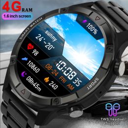 Watches New 4G Rom Smart Watch Men 1.6 Inch Full Touch Bracelet Fitness Tracker Sports Watches Bluetooth Call Smart Clock Men Smartwatch