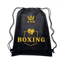 Gift Wrap Custom Printed Drawstring Backpack Polyester Bags Sport Storage Packaging Gym Travel Laundry Bag Promotional Ads Goody