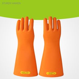 Anti-electricity Protect Gloves Rubber High Voltage Electrical Insulating Gloves 25KV Insulated Gloves Workplace Safety Supplies