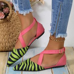 Casual Shoes Summer Pointed Toe Flats Women Walking Sandals 2024 Rome Retro Sneakers Trend Comfort Office Female Zazpatos