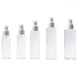 Storage Bottles 250ML Clear Cosmetic Skin Care Clean Alcohol Mister Spray Empty With Silver Head 8oz