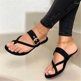 Slippers Solid Outside Basic Low Heel Rubber For Women 2024 Summer Fashion Ladies Shoes Toeed Pu Women's