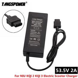 53.5V 2A Battery Charger For NIU KQI 2 KQI 3 Electric Scooter Power Adapter Electric Bike Accessories Fast Charging High Quality