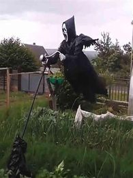 2022 Creative Garden Scarecrow Yard Hanging Scary Scream Halloween Garden Yard Tree Hanging Halloween Decor Funny T22086045289