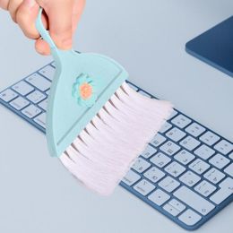 Dustpan And Brush Set Multi Purpose Desktop Sweep Cleaning Brush Mini Broom Keyboard Computer Brush Household Cleaning Tool