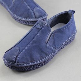 Casual Shoes Summer Old Beijing Cloth Men Soft-Sole Low Top Men's Flats Sneakers Style Male