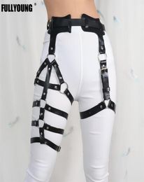 Belts Fullyoung Sexy Fashion Women Lingerie Waist To Leg Leather Harness Personality AllMatch Thigh Belt Suspender Garter31176237412