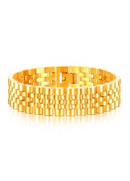 Bracelet wristbands for men jewelry sliver golden black watch chain stainless steel hip pop male charm bangles boys birthdays Gift8388963