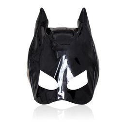 Massage Cosplay Adult Sexy Love Games Thin Patent Leather Mask Sexy Toys For Woman Fetish Mask Bondage Hood Erotic Sexy Products9687668