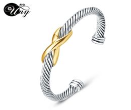 Bangle Twisted Cable Bracelet Antique Bangles Fashion Designer Brand Vintage Christmas Gifts Womens Cuff Bracelet 2104087020675