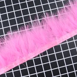 Coloured Marabou Turkey Feathers Trims 8-10cm for Party Clothing Sewing Crafts Plume Jewellery Making Decor Accessories 1 Meter/Lot