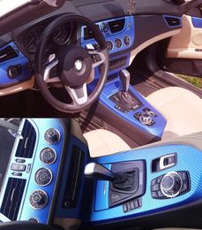 For BMW Z4 E89 20092016 Interior Central Control Panel Door Handle 3D5D Carbon Fibre Stickers Decals Car styling Accessorie7368930