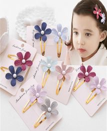 20Pcs Kids Girls Pearl Flower Hair Clip Girls Kids Hairpin Accessories For Hair Barrette Hairclip Headdress Headwear3469455