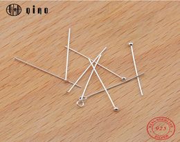 Whole 25mm 925 sterling Silver Ball Head Pins Eye Head PinsFlat Head Pins for Earring making Jewellery fingdings 20pcspack8381039