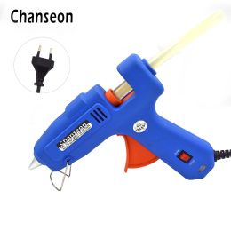 Gun Hot Melt Glue Gun Eu Plug 60w 100w Ustable with 1pc Glue Stick Graft Repair Thermo Electric Heater Industrial Hotglue Tool