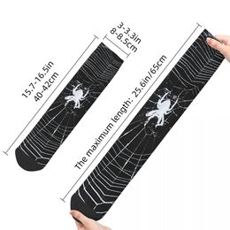 Retro Charlotte Men's Socks Spider Web Unisex Hip Hop Pattern Printed Funny Crew Sock Gift