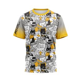 T-Shirts RightTrack Cute Cat Jersey Motocross Short Sleeve Tshirt Marathon Running Clothing FOXMTB Downhill Sports MPC Apparel