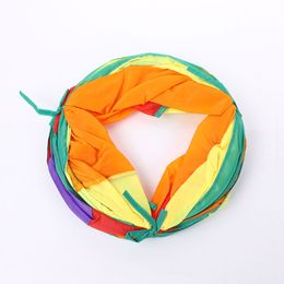 Rainbow Pet Toys Tunnel Polyester Foldable Pets Training Interactive Tunnel Lightweight with Hang Ball Gifts Pet Playing Product