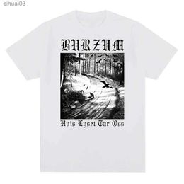 Women's T-Shirt Vintage Metal Band Burzums Album Cover Print Music T Shirt Men Women Fashion Casual Short Sleeve Plus Size T Shirt UnisexL2403