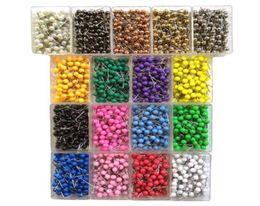 2022 NEW 1 8 Inch Small Map Push Pins Map Tacks Plastic Head with Steel Point 100 pcsset 14 Colours for option8470438