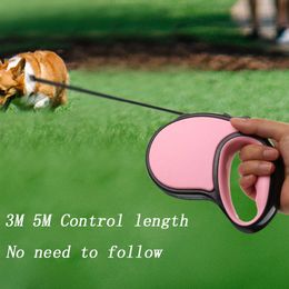 3M 5M New Automatic Retractable Towing Rope Pet Tractor Candy Colour Dog Walking Rope Small And Medium sized Dog And Cat Chain