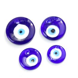 5pcs Turkish Glass Eye Charm Devils Evil Blue Eye Beads Jewellery Accessories for Keychain Necklace Pendant DIY Amulet Wholesale
