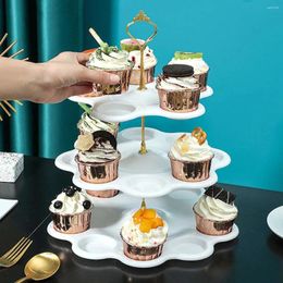 Party Decoration Detachable Cake Stand Wedding Birthday 2/3 Tier Pastry Cupcake Fruit Plate Serving Dessert Holder Home Decor