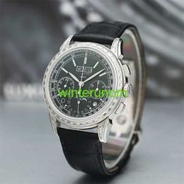 PP Luxury Watches Pateksphilipes Watches Super Complex Function Chronometer Series Original Diamond Set Manual Mechanical Mens Watch 5271P HB4D