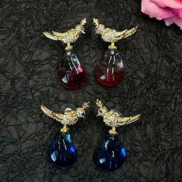 Stud Earrings Vintage Zircon Bird Crystal Elegant Style